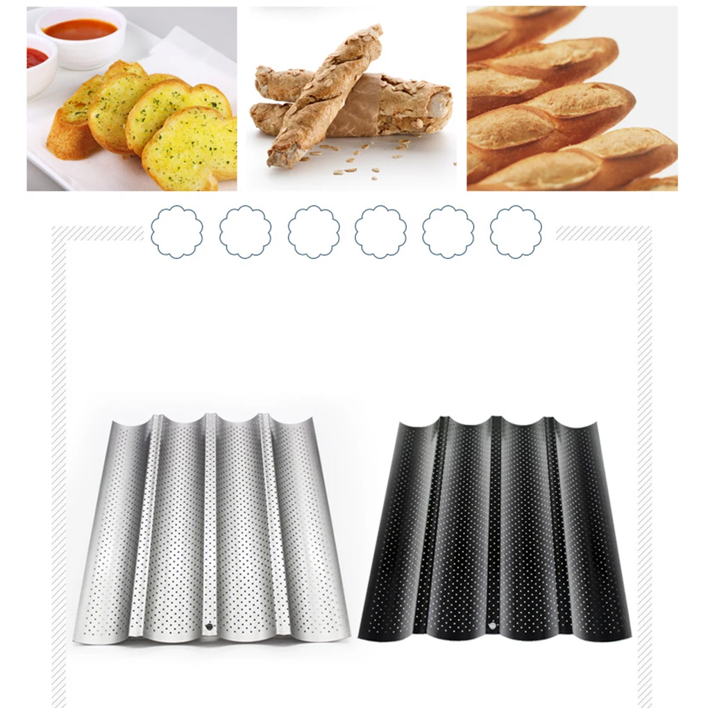 French Bread Baking Mold Bread Wave Baking Tray Cake Baguette Mold Pans 2/3/4 Groove Waves Bread Baking Tools Bread trough
French Bread Baking Mold Bread Wave Baking Tray Cake Baguette Mold Pans 2/3/4 Groove Waves Bread Baking Tools Bread trough