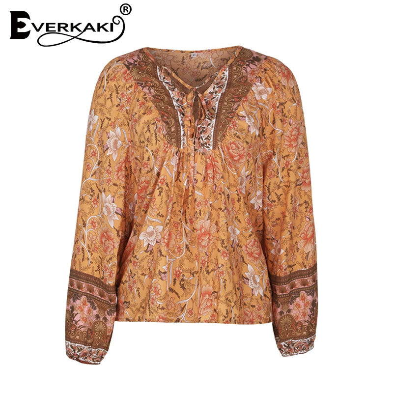 Everkaki Boho Floral Print Long Sleeve Tops Women Summer Beach Oversize Loose Ethnic Y2K Tees Chic T-shirts Female 2021 Clothing
Everkaki Boho Floral Print Long Sleeve Tops Women Summer Beach Oversize Loose Ethnic Y2K Tees Chic T-shirts Female 2021 Clothing