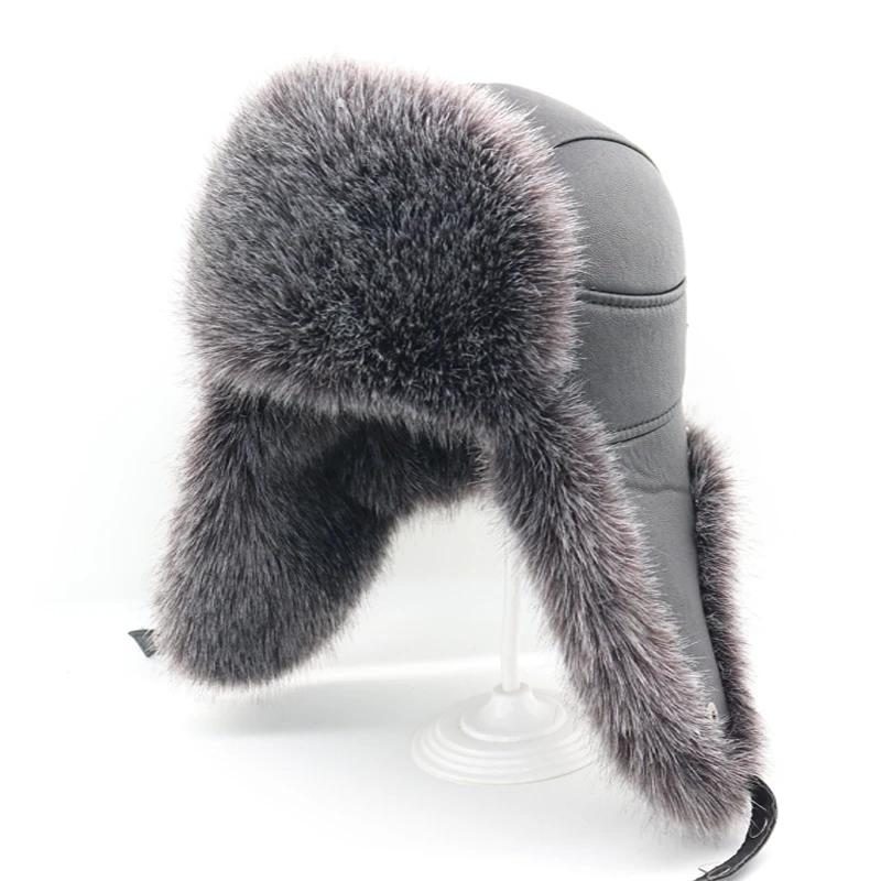 Earflap hat winter leather aviator hat with ear cap Russian winter bomber hat unisex with Factory Direct free shipping
Earflap hat winter leather aviator hat with ear cap Russian winter bomber hat unisex with Factory Direct free shipping