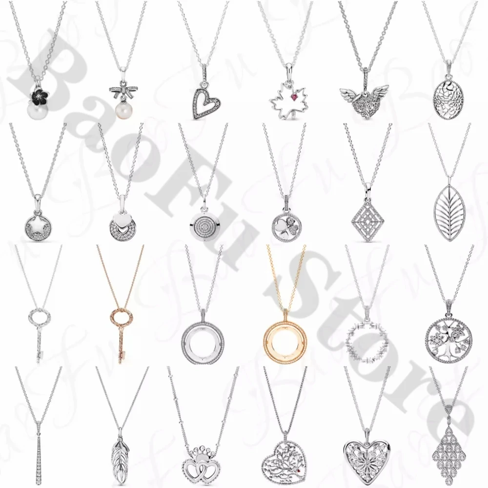 Original 925 Sterling Silver Necklace Shiny Bow Pearl Love Maple Leaf Crystal Angel Wings Suitable for Female Jewelry
Original 925 Sterling Silver Necklace Shiny Bow Pearl Love Maple Leaf Crystal Angel Wings Suitable for Female Jewelry