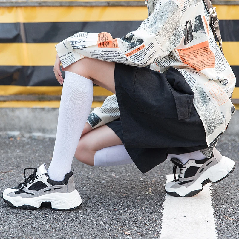1 Pair Socks Female Uniform Solid Color Half Leg Calf Socks Japanese Tube Sock College Wind Student Socks Knee Long Tube Cute
1 Pair Socks Female Uniform Solid Color Half Leg Calf Socks Japanese Tube Sock College Wind Student Socks Knee Long Tube Cute