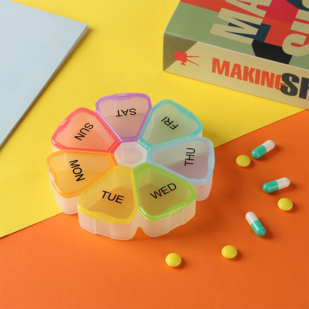 1Pcs Medicine Pill Box Mini Round Portable Travel Storage Weekly Storage Organizer 7 Day Pill Container for Travel Vitamin Box
1Pcs Medicine Pill Box Mini Round Portable Travel Storage Weekly Storage Organizer 7 Day Pill Container for Travel Vitamin Box