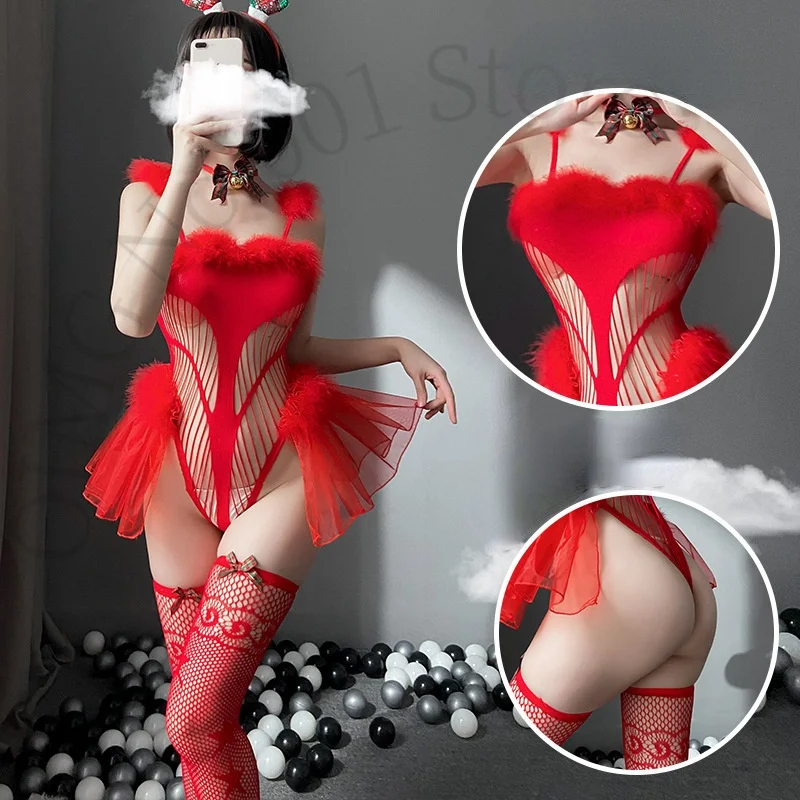 Sexy Lingerie Halloween Cosplay Sexy Stockings Bodysuit Passion Uniform Temptation Christmas Suit Stripper Clothes Lingere Set
Sexy Lingerie Halloween Cosplay Sexy Stockings Bodysuit Passion Uniform Temptation Christmas Suit Stripper Clothes Lingere Set