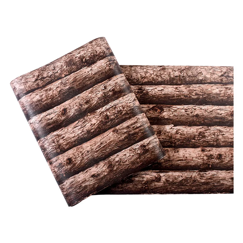 Imitation Wood-Grain Wall Paper 3D Retro Nostalgic Solid Wood Log Color Simulated Bark Wood Board Pattern Chinese Restaurant
Imitation Wood-Grain Wall Paper 3D Retro Nostalgic Solid Wood Log Color Simulated Bark Wood Board Pattern Chinese Restaurant