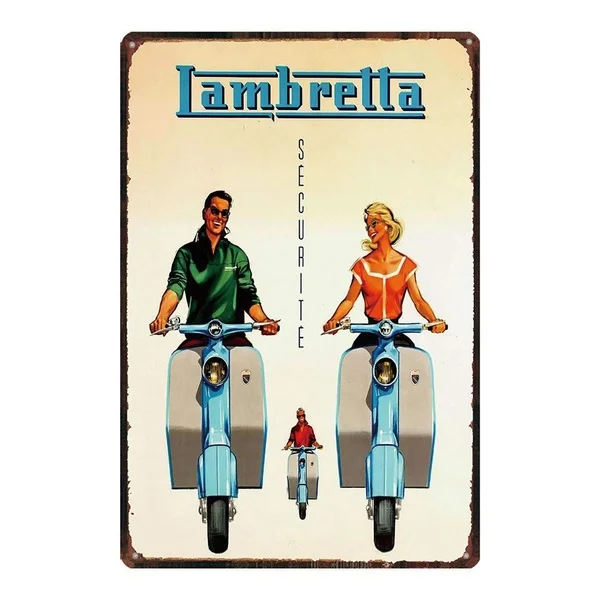 Оловянная вывеска для самоката, мотоцикла, винтажная алюминиевая Ретро металлическая вывеска, железная живопись 
Оловянная вывеска для самоката, мотоцикла, винтажная алюминиевая Ретро металлическая вывеска, железная живопись