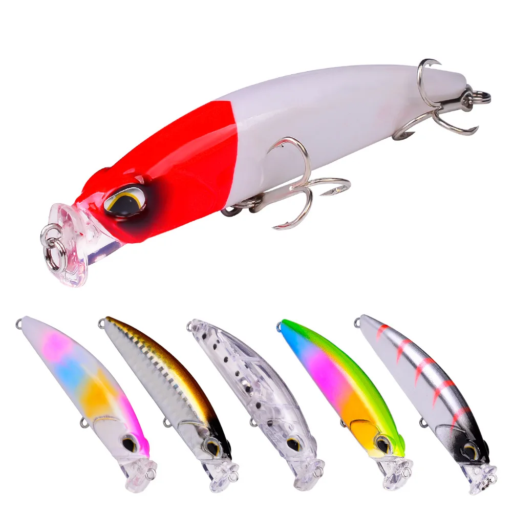 1 шт. Рыболовная Приманка Minnow 10 5g/8 см 3D воблер с глазами искусственный твердая