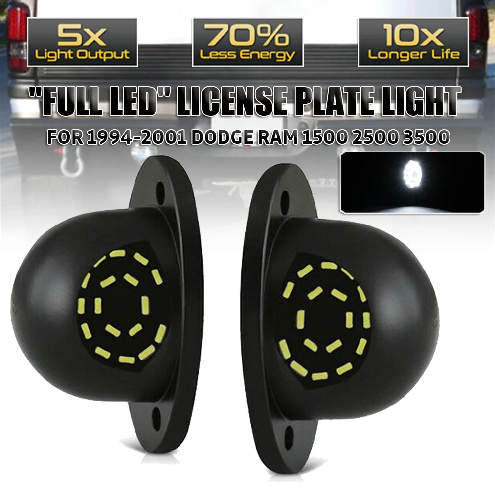 Pair For 1994-2001 Dodge Ram 1500 2500 3500 License Plate Light Lens Lamp 18x SMD 5500K White License Plate Light Car Accessorie
Pair For 1994-2001 Dodge Ram 1500 2500 3500 License Plate Light Lens Lamp 18x SMD 5500K White License Plate Light Car Accessorie