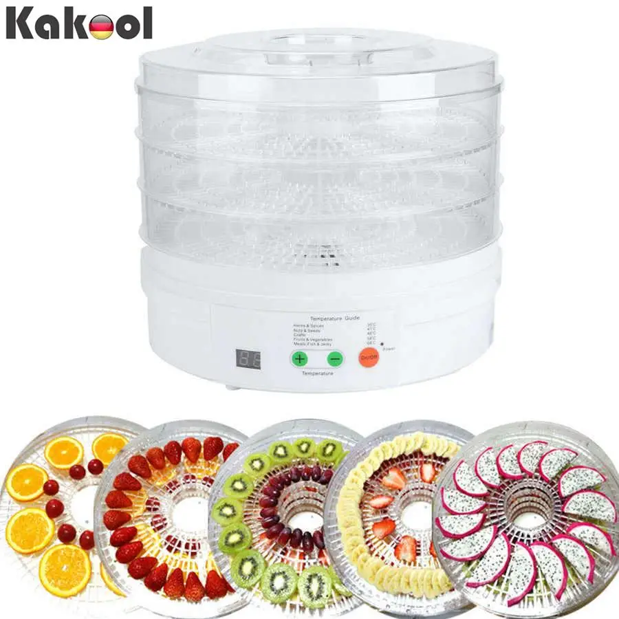 Food Dehydrator 3 Layer Fruit Vegetables Herb Meat Dehydration Dryer Snacks Drying Machine 110V 220V
Food Dehydrator 3 Layer Fruit Vegetables Herb Meat Dehydration Dryer Snacks Drying Machine 110V 220V