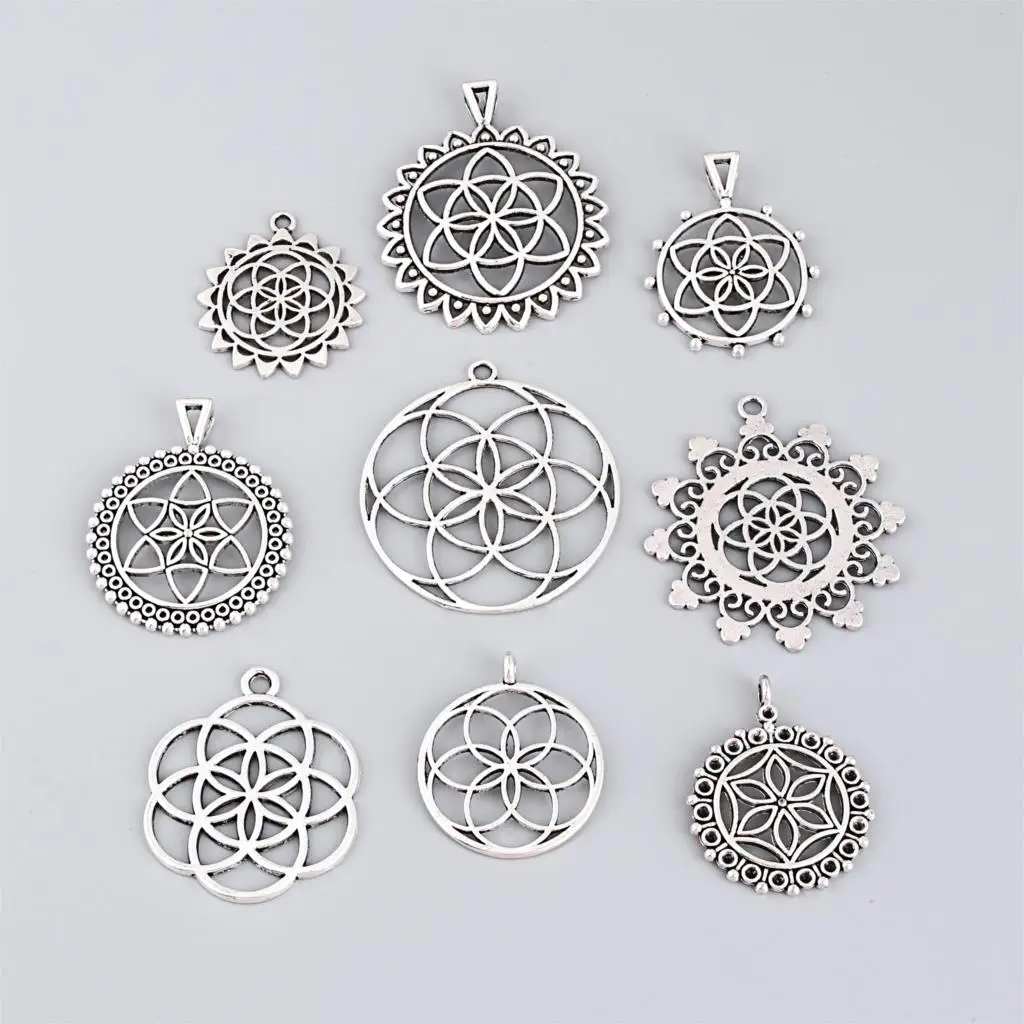 9pcs Mix Silver Color Big Geometric Yoga Charms Flower Shaped Pattern OM Pendant Making Wonen DIY Jewelry Wholesale M4
9pcs Mix Silver Color Big Geometric Yoga Charms Flower Shaped Pattern OM Pendant Making Wonen DIY Jewelry Wholesale M4