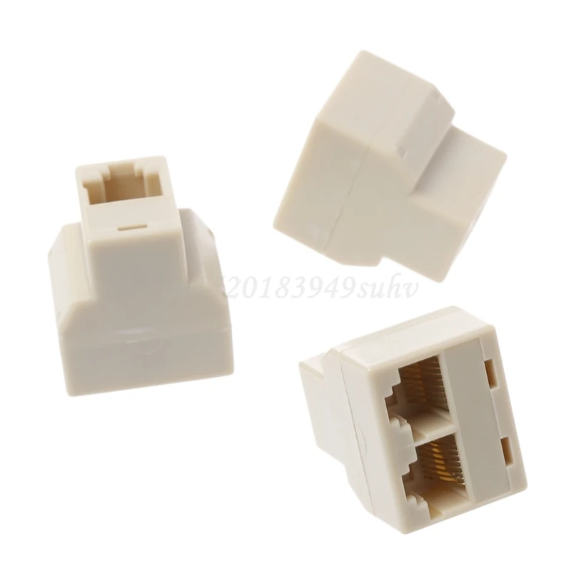 New Connector Adapter 3Pcs 1 To 2 Way LAN Ethernet Network Cable RJ45 Female Splitter Connector Adapter hot
New Connector Adapter 3Pcs 1 To 2 Way LAN Ethernet Network Cable RJ45 Female Splitter Connector Adapter hot