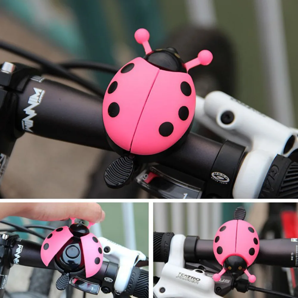 

Aluminum Alloy Bicycle Bell Ring Lovely Kid Beetle Mini Cartoon Ladybug Ring Bell for MTB Bike Bicycle Bell Ride Horn Alarm
