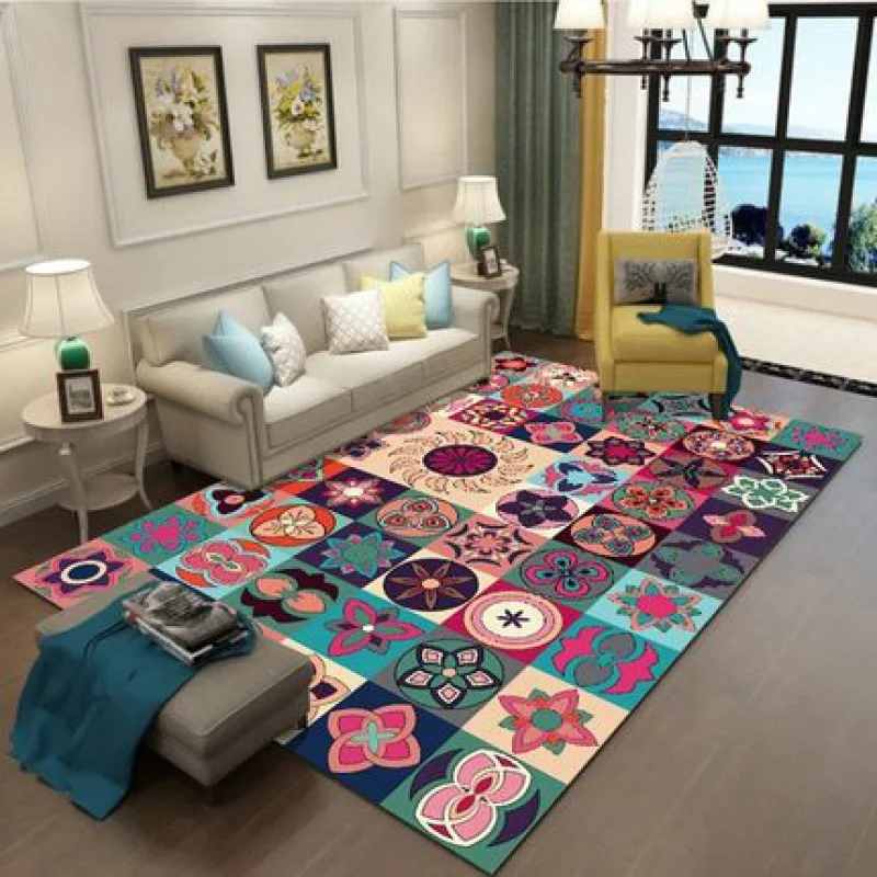 Rug American retro coffee table full carpet ethnic Bohemian home bedroom bedside non-slip blanket carpet carpet
Rug American retro coffee table full carpet ethnic Bohemian home bedroom bedside non-slip blanket carpet carpet