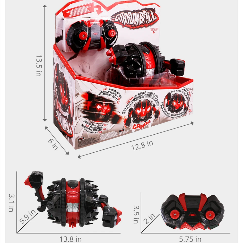Grrrumball Transforming Vehicle RC Car 360 Electric Transforming Remote Control Car 2.4GHZ TOTY FINALIST REWARDS Toys for Kids
Grrrumball Transforming Vehicle RC Car 360 Electric Transforming Remote Control Car 2.4GHZ TOTY FINALIST REWARDS Toys for Kids