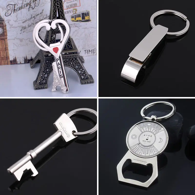 Creative DIY beer bottle opener keychain portable pendant personalized restaurant beer bottle opener