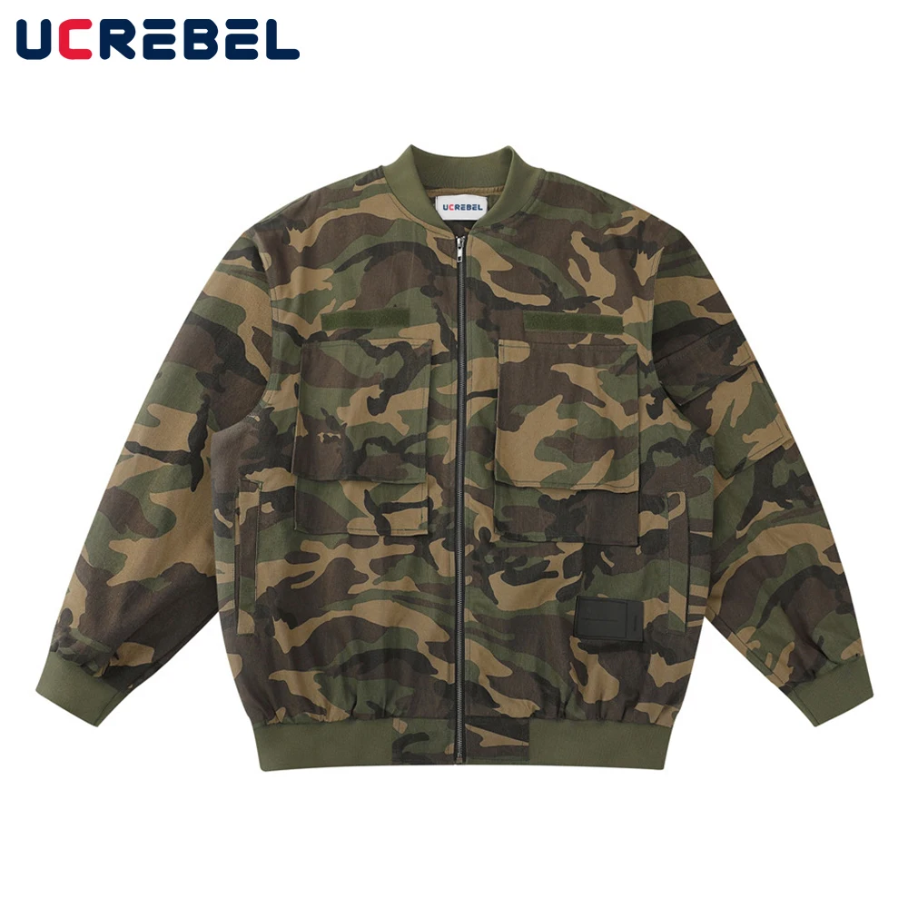 Multi-Pocket Camouflage Cargo Jacket Mens Autumn High Street Baseball Jacket Casual Loose Long Sleeve Outerwear Men
Multi-Pocket Camouflage Cargo Jacket Mens Autumn High Street Baseball Jacket Casual Loose Long Sleeve Outerwear Men