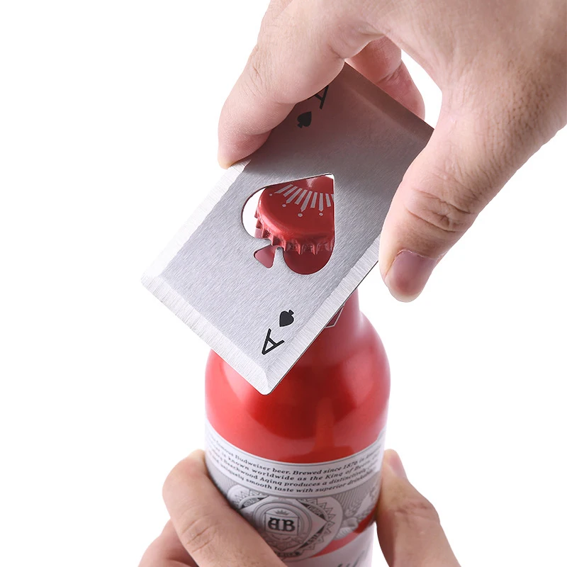 Poker Card Beer Bottle Opener Personalized Stainless Steel Credit Card Bottle Opener Bar Tool Throwing And Cutting
Poker Card Beer Bottle Opener Personalized Stainless Steel Credit Card Bottle Opener Bar Tool Throwing And Cutting