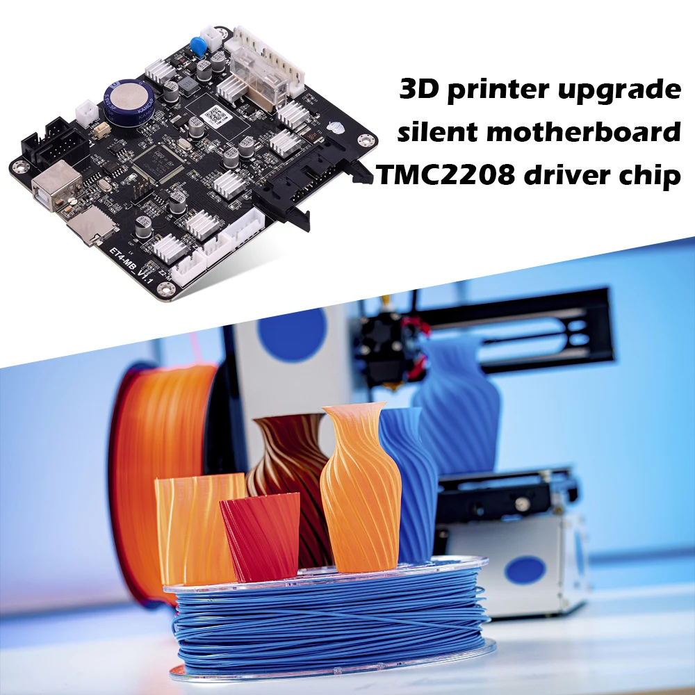 3D Printer Mainboard Ultra Mute Controller Board TMC2208 Driver Chip Upgrade Motherboard for ET4X/ET4 Pro/ET5X Printer Parts
3D Printer Mainboard Ultra Mute Controller Board TMC2208 Driver Chip Upgrade Motherboard for ET4X/ET4 Pro/ET5X Printer Parts