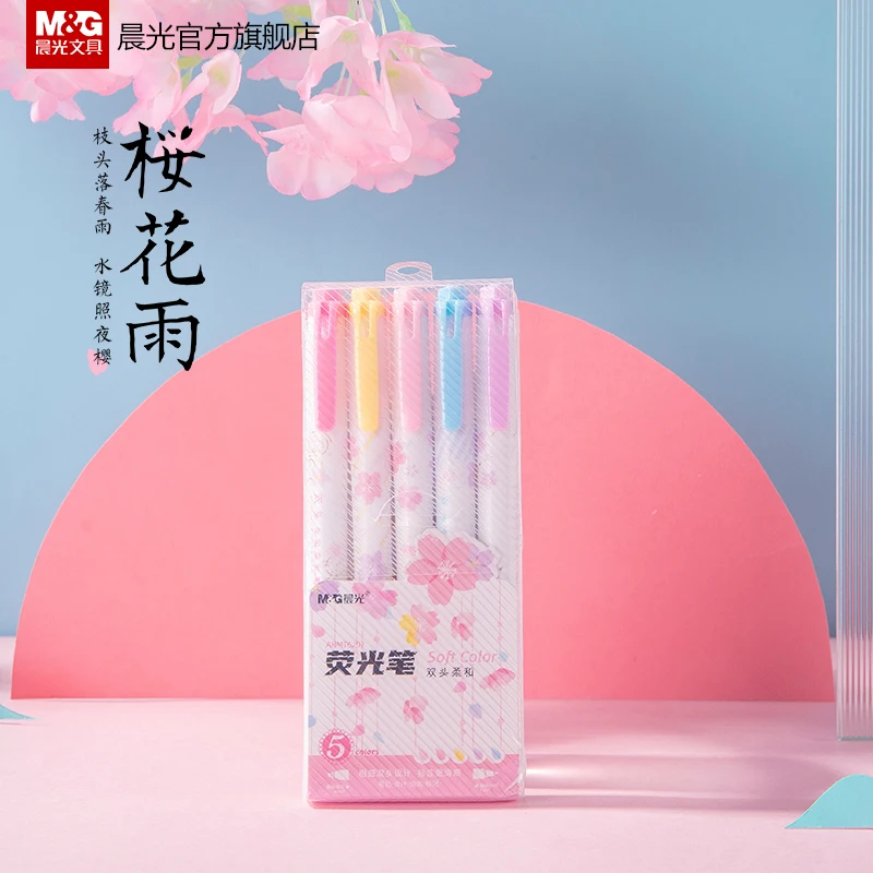 Sakura Rain Series Limited Double-headed Highlighter Plug-in Large-Capacity Color Pen Students Use Notes to Draw Graffiti Work 
Sakura Rain Series Limited Double-headed Highlighter Plug-in Large-Capacity Color Pen Students Use Notes to Draw Graffiti Work