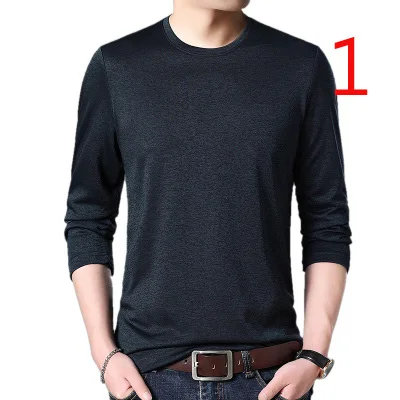 Winter thickened silk silk new long-sleeved T-shirt men's round neck silk bottoming shirt round neck tide youth
Winter thickened silk silk new long-sleeved T-shirt men's round neck silk bottoming shirt round neck tide youth