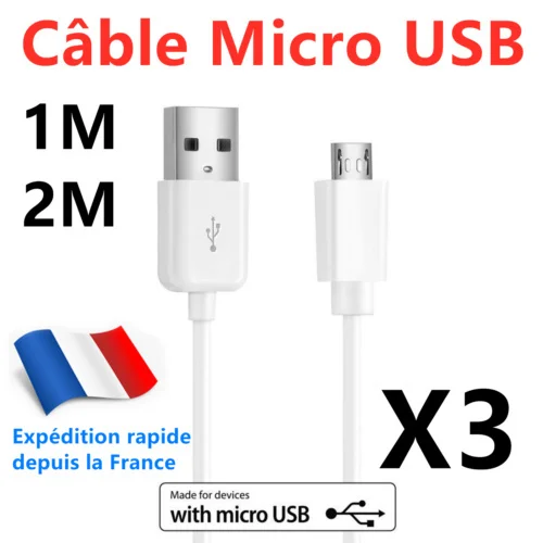 FOR Chargeur Câble de données Micro USB Pour Téléphone Portable, Mobile, Tablette
FOR Chargeur Câble de données Micro USB Pour Téléphone Portable, Mobile, Tablette