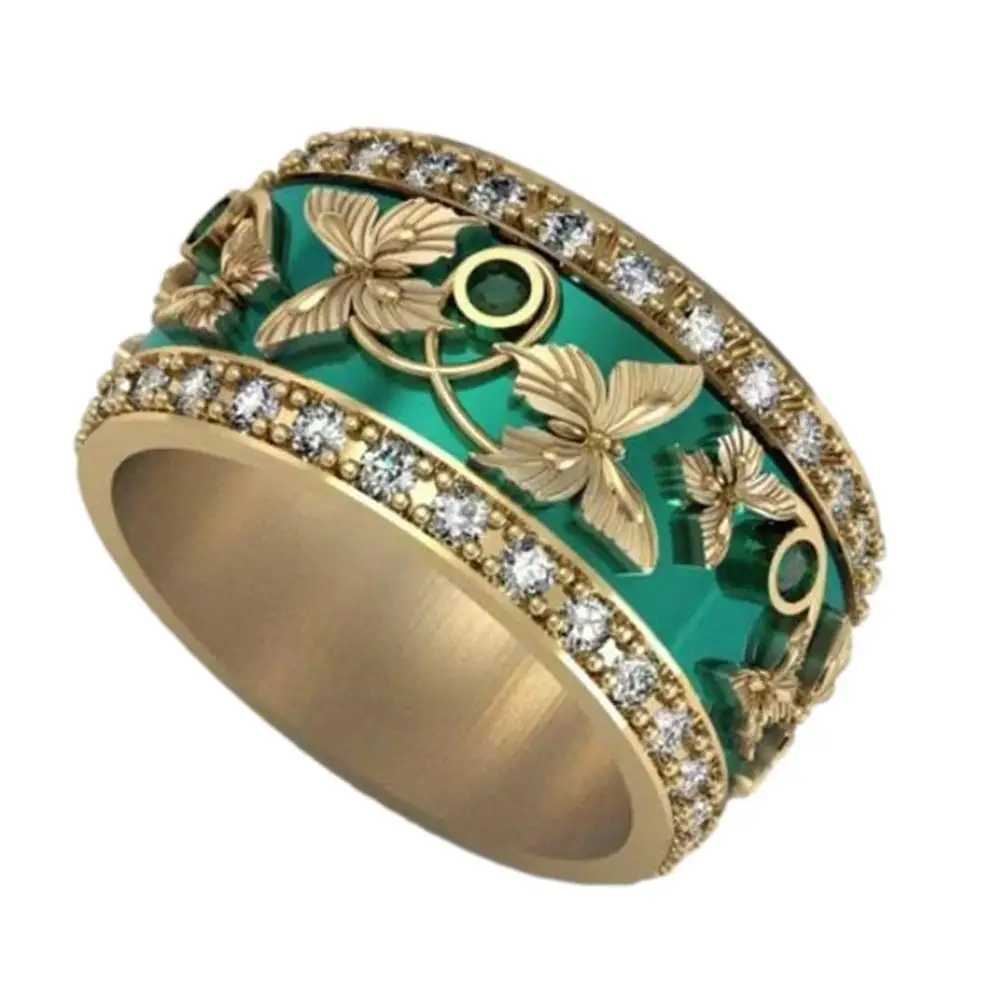 Fashion Gold Hollow Pattern Ring For Women Charm Green Ring Wedding Zircon Lady Gift Jewelry Elegant De S6q9
Fashion Gold Hollow Pattern Ring For Women Charm Green Ring Wedding Zircon Lady Gift Jewelry Elegant De S6q9