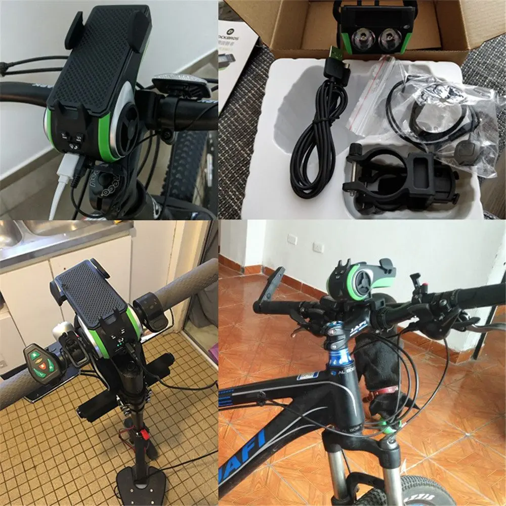 ROCKBROS 5 in 1 Multifunction Bicycle Phone Holder Bike Light-bluetooth Audio MP3 Player Power Bank Bike Light Bicycle Bell 
ROCKBROS 5 in 1 Multifunction Bicycle Phone Holder Bike Light-bluetooth Audio MP3 Player Power Bank Bike Light Bicycle Bell
