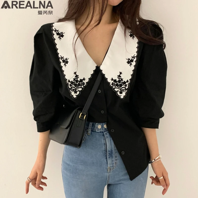 Blusas Mujer De Moda 2020 Puff Sleeve Blouse women Floral Embroidery Elegant Shirts Korean Clothes women Tops blusas mujer
Blusas Mujer De Moda 2020 Puff Sleeve Blouse women Floral Embroidery Elegant Shirts Korean Clothes women Tops blusas mujer