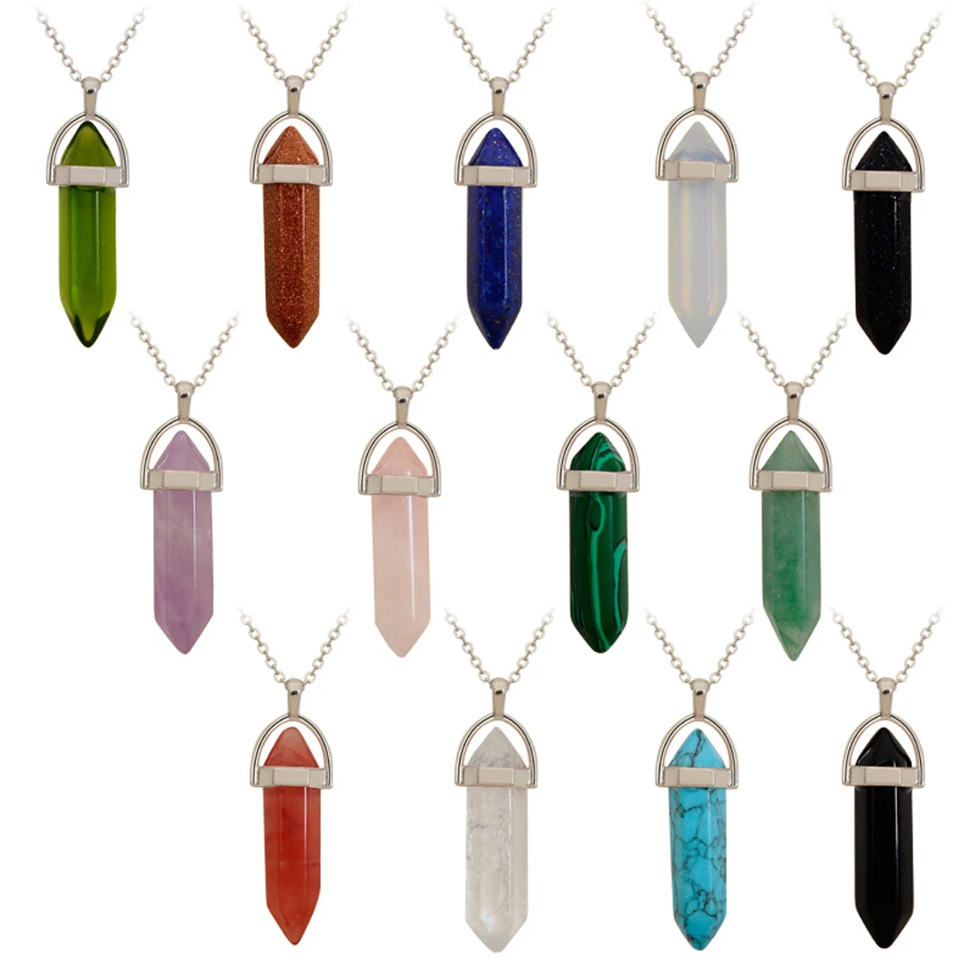 Necklace Natural Stone Pendant Quartz Bullet Hexagonal Point Pendulum Column Reiki Healing Bullet Suspension Pendants Jewelry
Necklace Natural Stone Pendant Quartz Bullet Hexagonal Point Pendulum Column Reiki Healing Bullet Suspension Pendants Jewelry