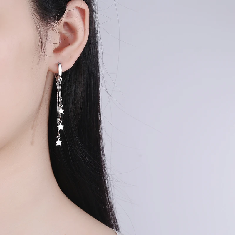 JYouHF Elegant 925 Sterling Silver Long Chain Tassel Earrings for Women Fashion Simple Gold Silver Stars Pendant Earring Jewelry
JYouHF Elegant 925 Sterling Silver Long Chain Tassel Earrings for Women Fashion Simple Gold Silver Stars Pendant Earring Jewelry
