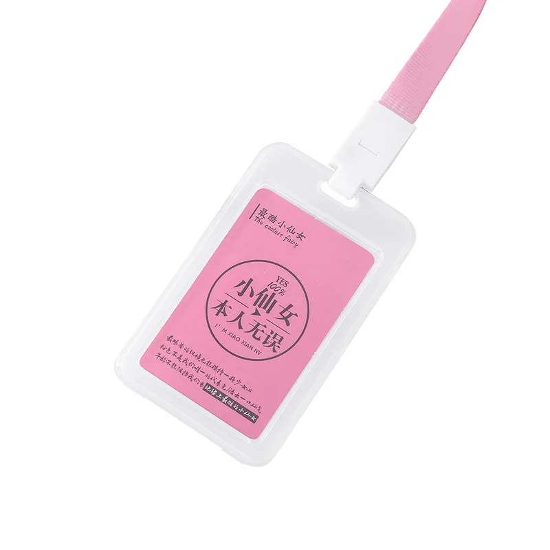 Hanging Rope Transparent Card Case Clear ID Certificate Card Pass Cover Student Staff Identity Business Cards Holders Children
Hanging Rope Transparent Card Case Clear ID Certificate Card Pass Cover Student Staff Identity Business Cards Holders Children