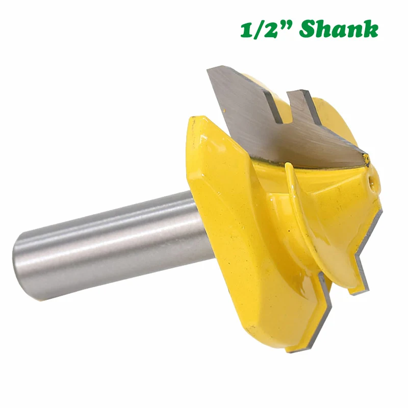 1PC 1/2" 12.7MM Shank Milling Cutter Wood Carving Medium 45 Degree Lock Miter Router Bit 3/4" Stock Tenon Cutter for Woodworking
1PC 1/2" 12.7MM Shank Milling Cutter Wood Carving Medium 45 Degree Lock Miter Router Bit 3/4" Stock Tenon Cutter for Woodworking