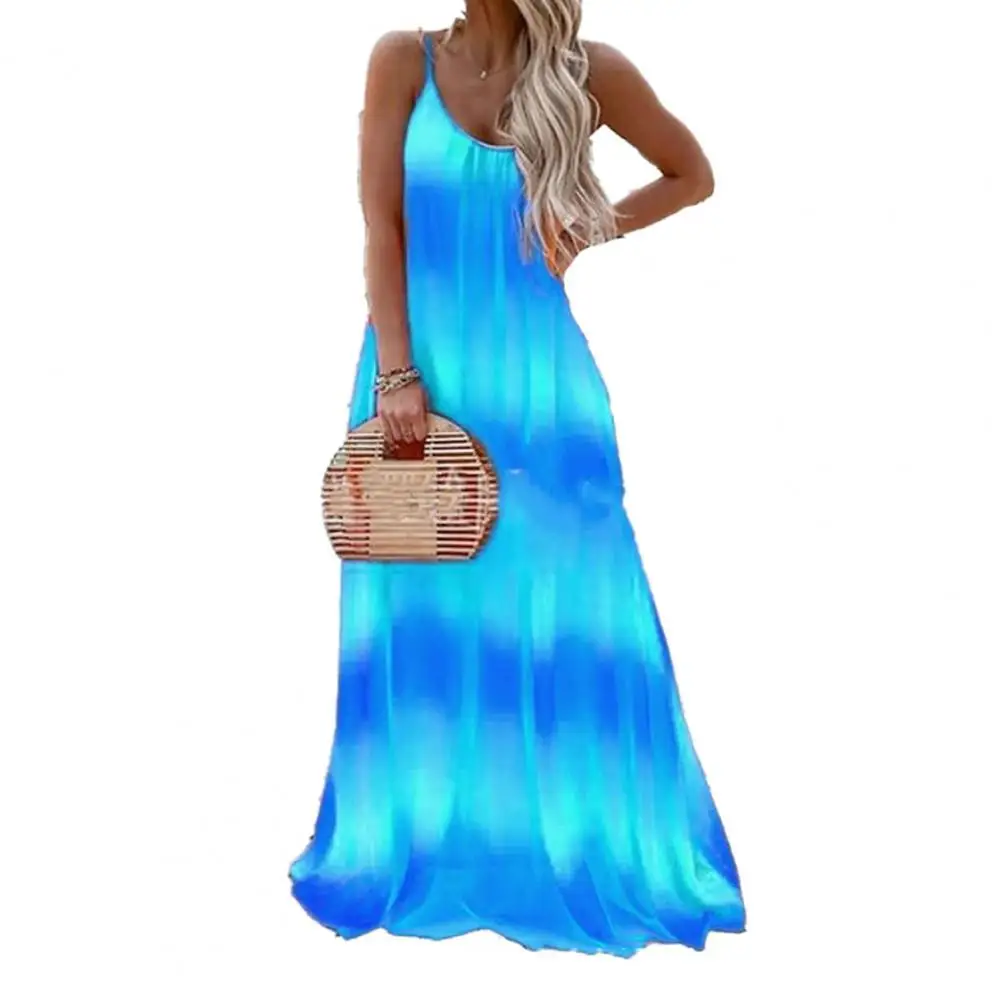 Женское платье, модное платье макси на бретельках с низким вырезом, летнее платье без рукавов 
Женское платье, модное платье макси на бретельках с низким вырезом, летнее платье без рукавов