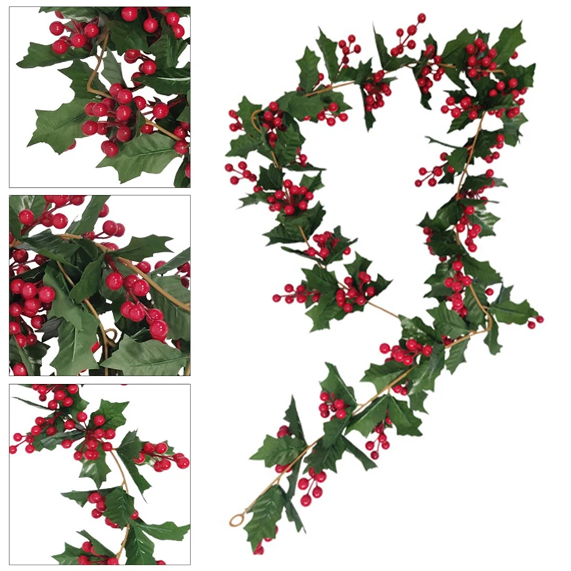1pc 170cm Simulation Christmas Cane Red Fruit Christmas Leaf Home Interior Wall Hanging Decoration Christmas Artificial Plant
1pc 170cm Simulation Christmas Cane Red Fruit Christmas Leaf Home Interior Wall Hanging Decoration Christmas Artificial Plant