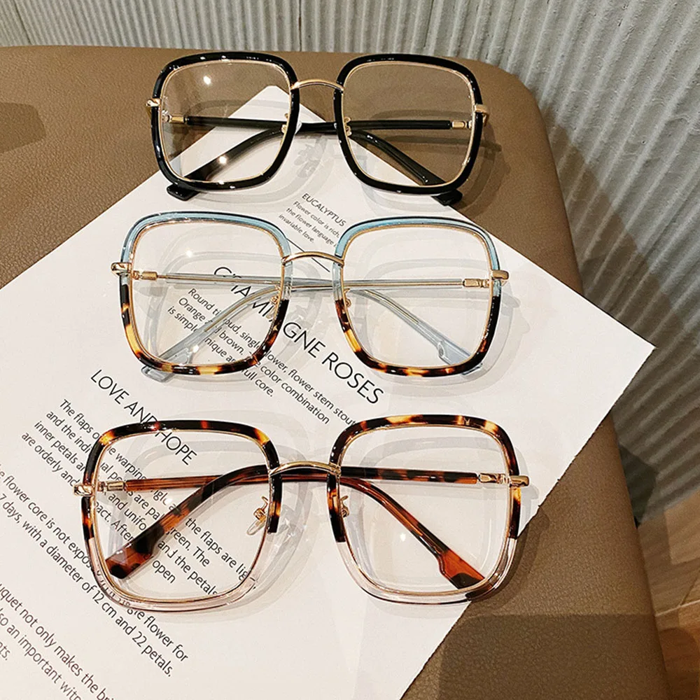 Clear Print Square Anti-blue Light Eyeglasses For Men Women Alloy Leopard Oversize Computer Myopia Glasses
Clear Print Square Anti-blue Light Eyeglasses For Men Women Alloy Leopard Oversize Computer Myopia Glasses