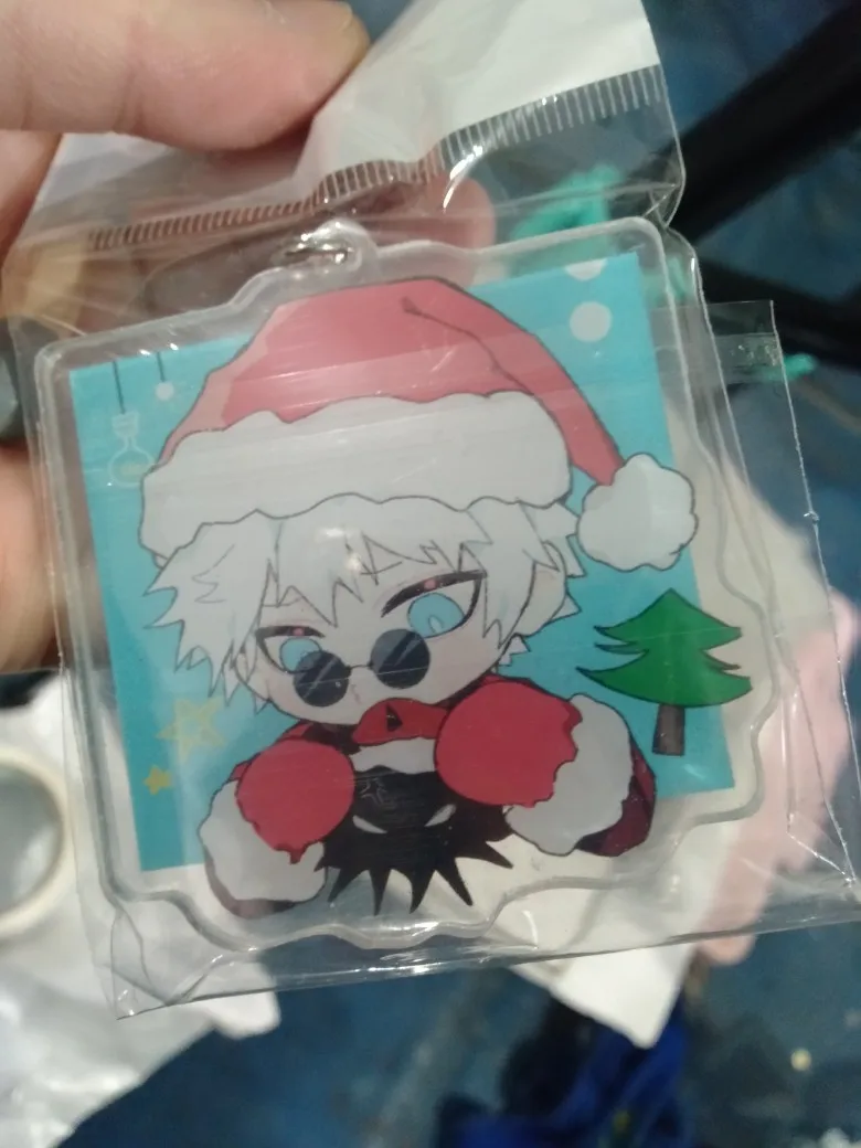Anime Jujutsu Kaisen Gojo Satoru Christmas hat Theme Acrylic Keychain Cartoon Bag Charm Pendant Keyrings Cosplay Decor Accessory 
Anime Jujutsu Kaisen Gojo Satoru Christmas hat Theme Acrylic Keychain Cartoon Bag Charm Pendant Keyrings Cosplay Decor Accessory