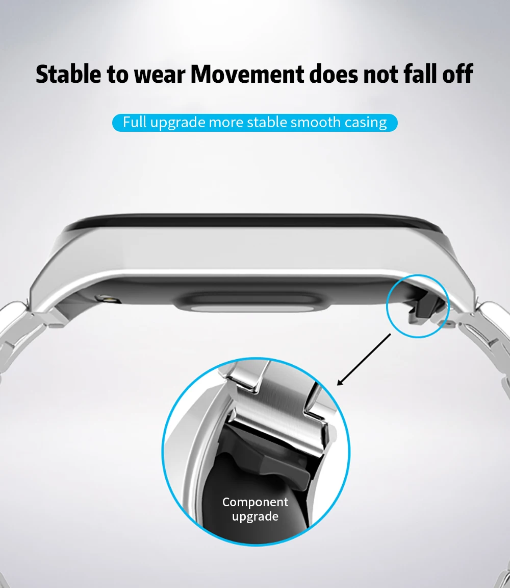 Металлический ремешок для Mi Band 5 сменный Браслет из нержавеющей стали с NFC Xiaomi 4 и 3
