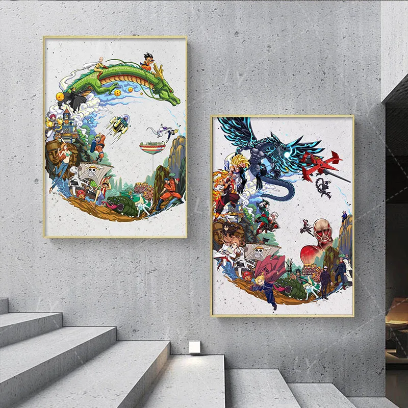 Hot Anime Dragon Ball Guko Naruto One Piece Luffy Canvas Painting Poster Wall Art Picture for Living Room Home Decor Cuadros 
Hot Anime Dragon Ball Guko Naruto One Piece Luffy Canvas Painting Poster Wall Art Picture for Living Room Home Decor Cuadros