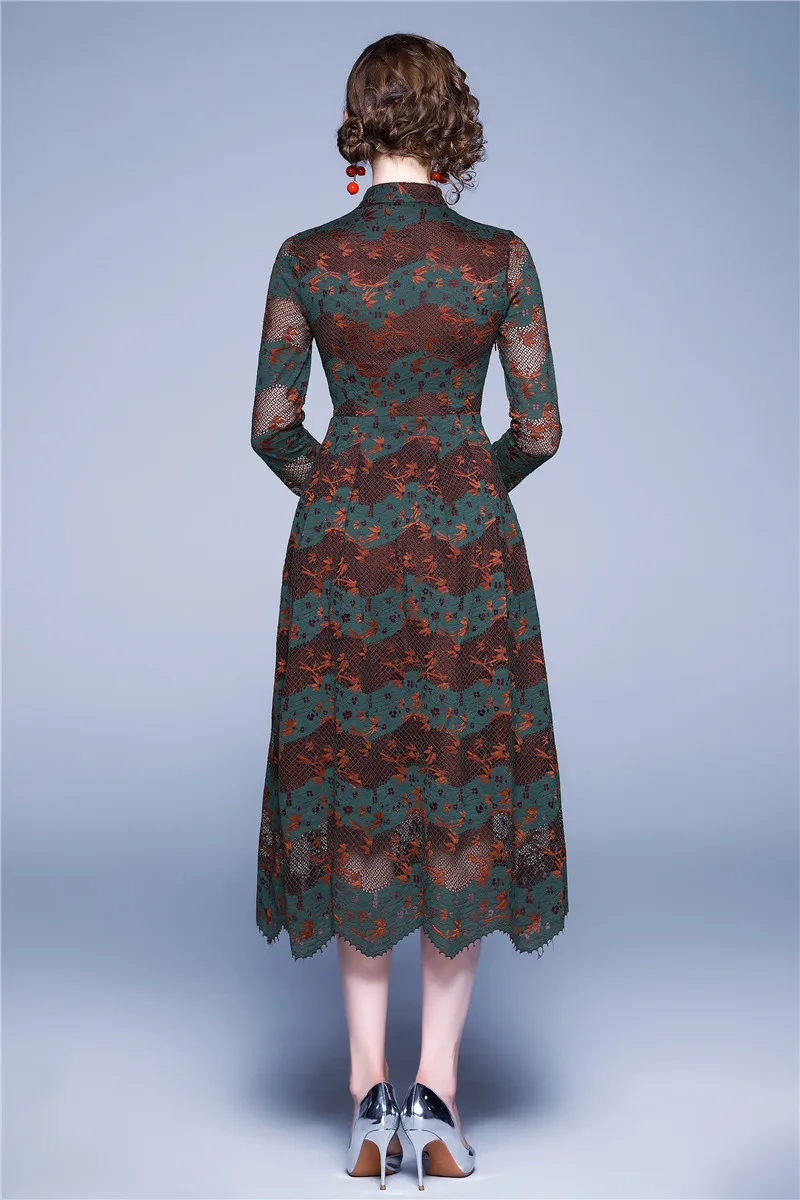 Elegant Designer Women Dress Spring Autumn Sexy Ladies Stripe Lace Shirt Dress Female Vintage Office Party Robe Dresses Vestidos
Elegant Designer Women Dress Spring Autumn Sexy Ladies Stripe Lace Shirt Dress Female Vintage Office Party Robe Dresses Vestidos