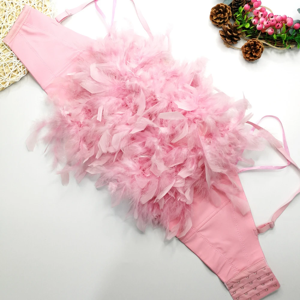 Crop Top Feather Nightclub Dance Sexy Corset Bra Coquette Clothing Rave Halloween Bustier Female Summer Party Sleeveless Vests
Crop Top Feather Nightclub Dance Sexy Corset Bra Coquette Clothing Rave Halloween Bustier Female Summer Party Sleeveless Vests