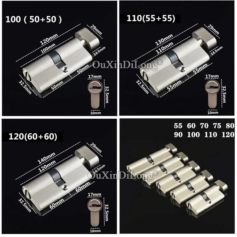 Brand New 2PCS European Mortise Door Lock Cylinder Core Lock Gall Repair Parts + Keys
Brand New 2PCS European Mortise Door Lock Cylinder Core Lock Gall Repair Parts + Keys