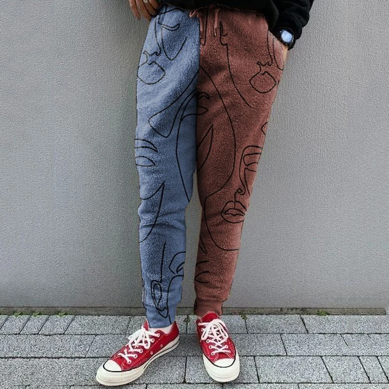 2021 Vintage Print Plush Men Long Pants Casual Patchwork Drawstring Pencil Pants Mens Pocket Autumn New Winter Fashion Trousers
2021 Vintage Print Plush Men Long Pants Casual Patchwork Drawstring Pencil Pants Mens Pocket Autumn New Winter Fashion Trousers