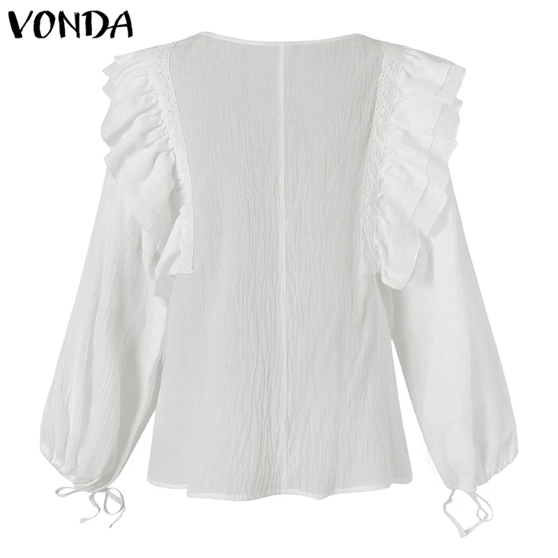 VONDA Women Cotton Tops Spring Summer Puff Sleeve Casual Square Neck Long Sleeve Blouse Bohemian Party Blusas Femininas S-
VONDA Women Cotton Tops Spring Summer Puff Sleeve Casual Square Neck Long Sleeve Blouse Bohemian Party Blusas Femininas S-