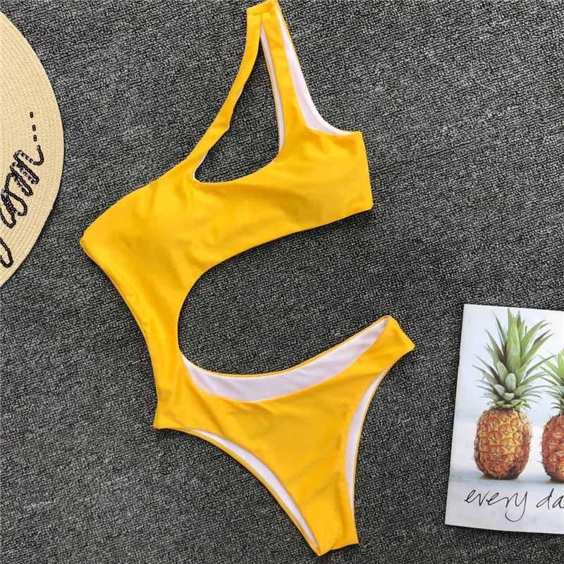 One Piece Swimwear Solid White Swimsuit Female 2018 One Shoulder Bathing Suit Women Sexy Beach Swim Wear Swimming Suit for Women
One Piece Swimwear Solid White Swimsuit Female 2018 One Shoulder Bathing Suit Women Sexy Beach Swim Wear Swimming Suit for Women