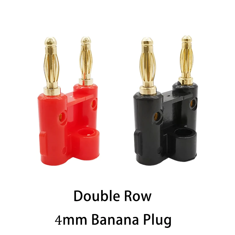 1/2/5Pair 4mm Double Row Banana Plug Audio Speaker Screw Terminal Wire Connector Gold-plated 4mm Twin Banana Male Cross Plug
1/2/5Pair 4mm Double Row Banana Plug Audio Speaker Screw Terminal Wire Connector Gold-plated 4mm Twin Banana Male Cross Plug