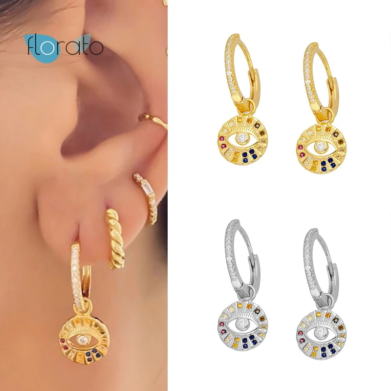 925 Silver Ear Buckle Evil Eye Earrings Colorful Crystal Dangle Earring Hollow Hoop Earrings for Women Jewelry Gift Accessories
925 Silver Ear Buckle Evil Eye Earrings Colorful Crystal Dangle Earring Hollow Hoop Earrings for Women Jewelry Gift Accessories
