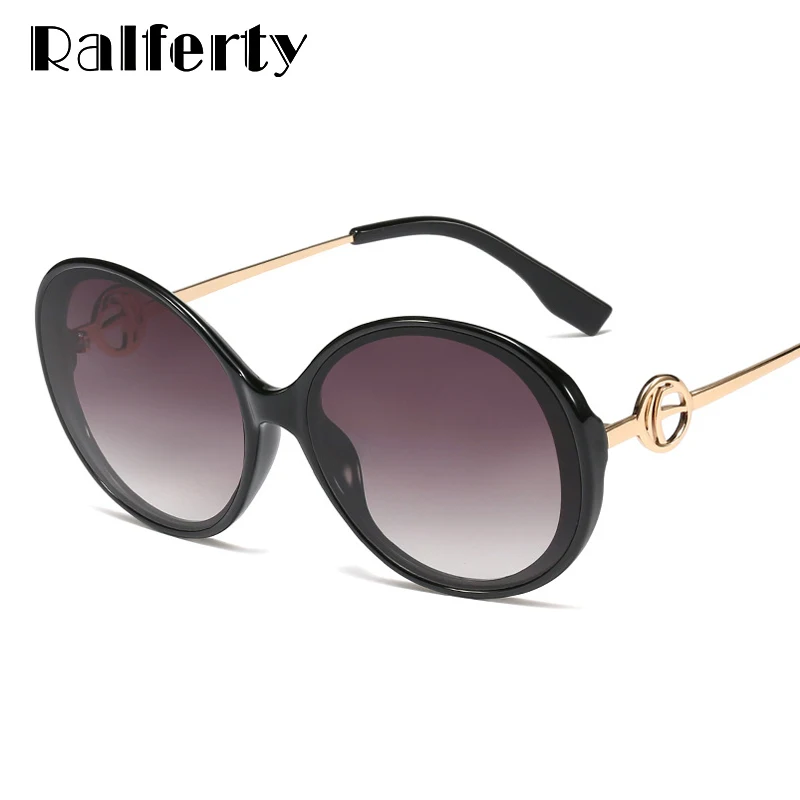 Ralferty овальные женские солнцезащитные очки роскошные дизайнерские темные для