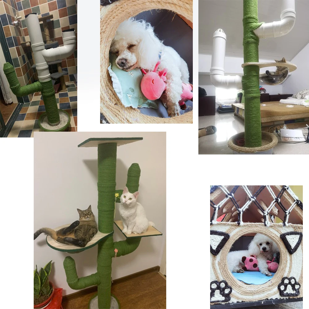 DIY Cat Scratcher Rope Twisted Sisal Rope Replacement Cat Tree Scratching Toy Cat Climbing Frame Binding Rope
DIY Cat Scratcher Rope Twisted Sisal Rope Replacement Cat Tree Scratching Toy Cat Climbing Frame Binding Rope