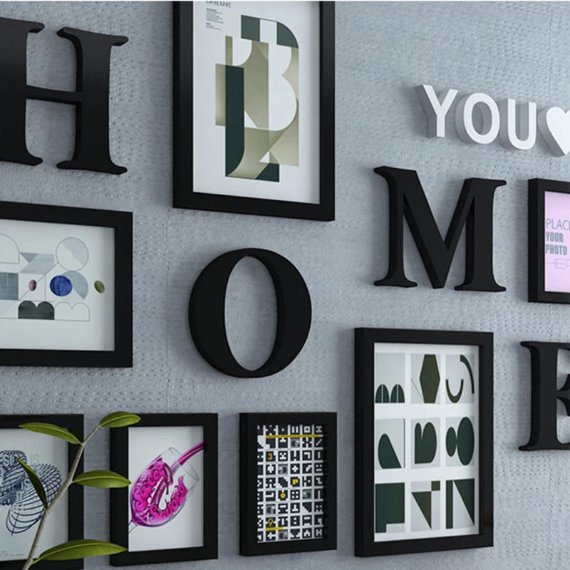 9 Pcs/set Nordic Style Black White Photo Frame with Letters Wall Hanging Vintage Picture Frame Set Home Decor Painting Mural L
9 Pcs/set Nordic Style Black White Photo Frame with Letters Wall Hanging Vintage Picture Frame Set Home Decor Painting Mural L