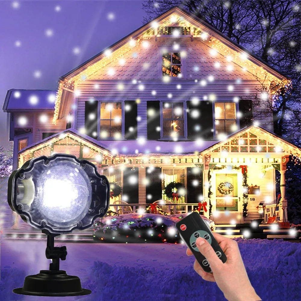 Snowfall LED Projector Lamp Christmas Snowflake Rotating Projectors Lights Waterproof Outdoor Garden Landscape Decor Lighting
Snowfall LED Projector Lamp Christmas Snowflake Rotating Projectors Lights Waterproof Outdoor Garden Landscape Decor Lighting