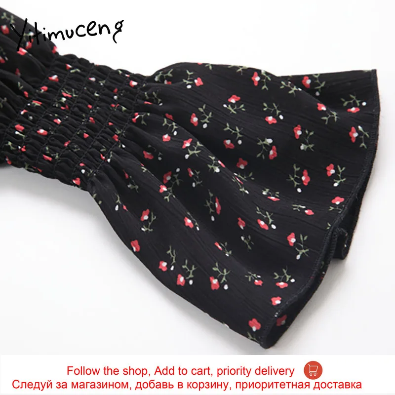 Yitimuceng Floral Print Blouse Women Vintage Shirts Slim New Spring 2021 Fashion Lantern Sleeve Slash Neck Drawstring Crop Top
Yitimuceng Floral Print Blouse Women Vintage Shirts Slim New Spring 2021 Fashion Lantern Sleeve Slash Neck Drawstring Crop Top